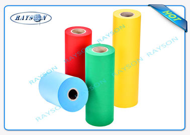 Het blauwe/Roze/Gele Geweven Tafelkleed van pp niet, Verpakking van de de Stoffenbloem van Spunbond de Niet-geweven