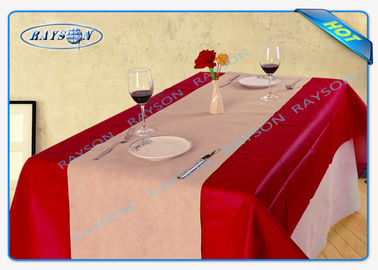 Maak/Antiwater niet Geweven Tafelkleed voor Resturant Celeste/Marron/Fuxia waterdicht