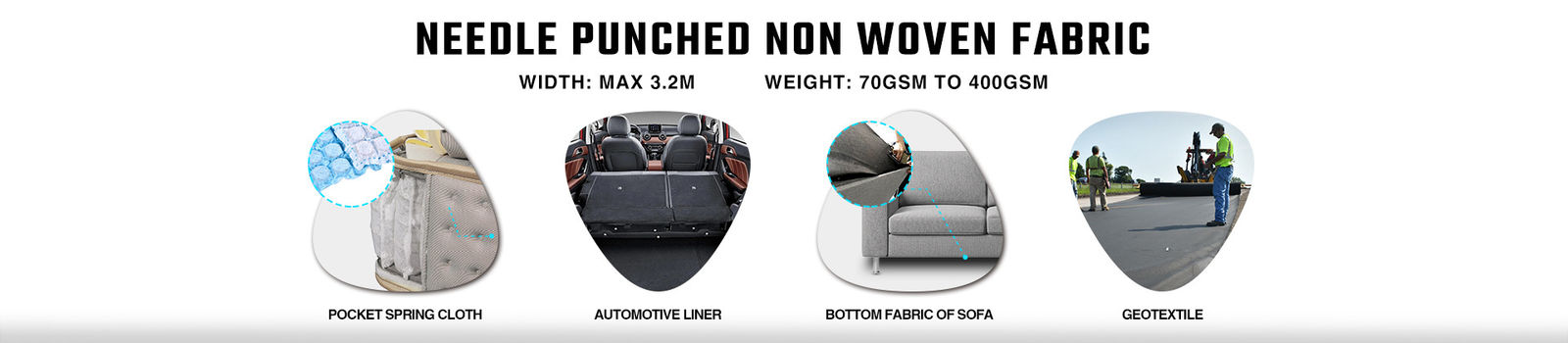 geweven stof van pp de niet